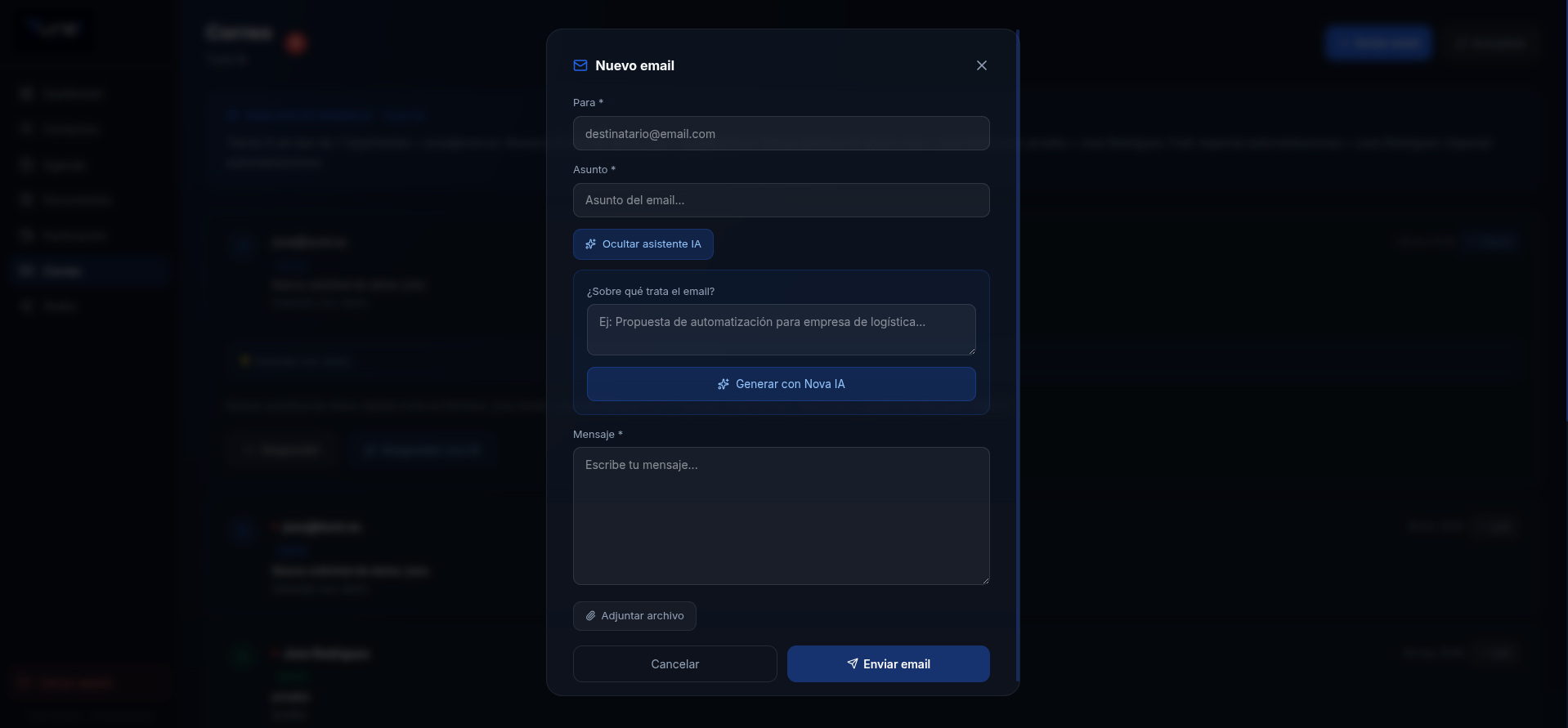 Redactar email con IA - Turel IA Turel System
