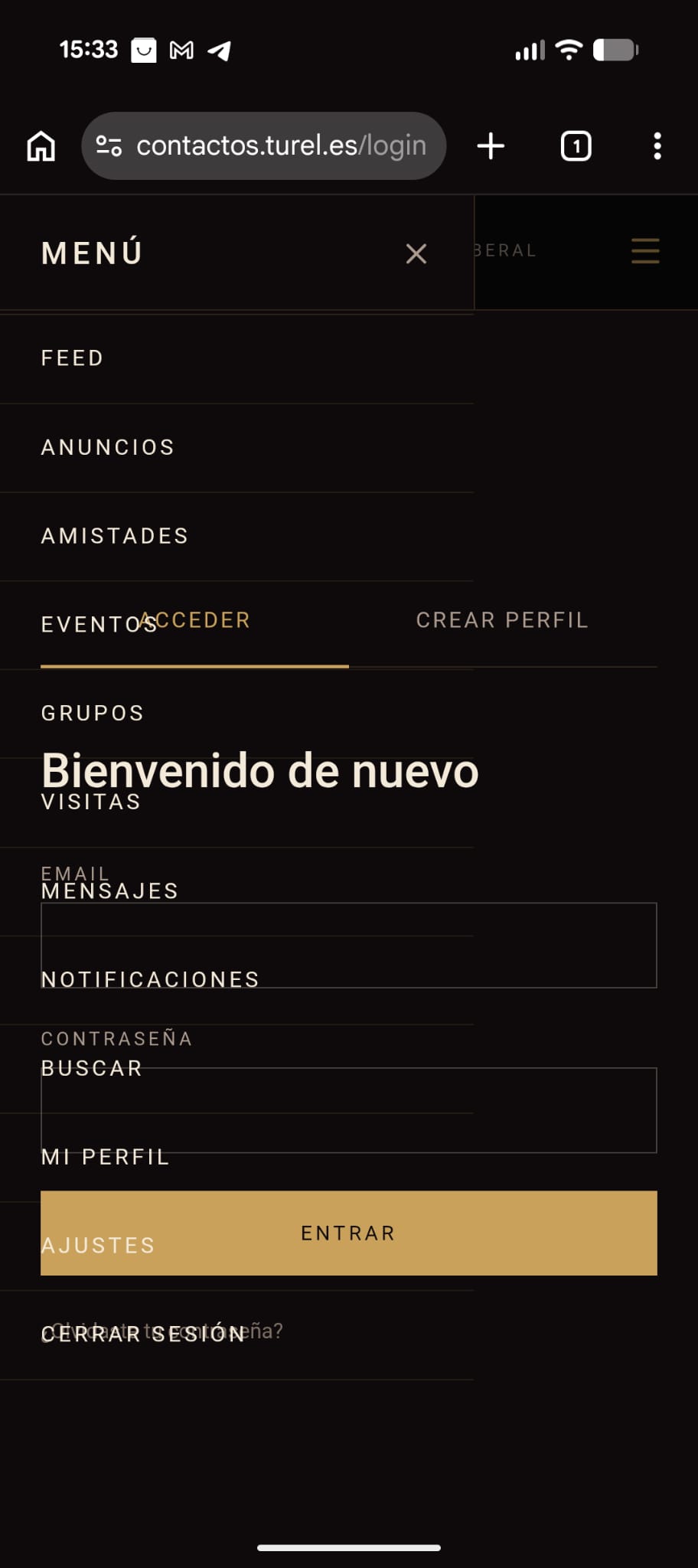 Captura de pantalla de Contactos, vista adicional