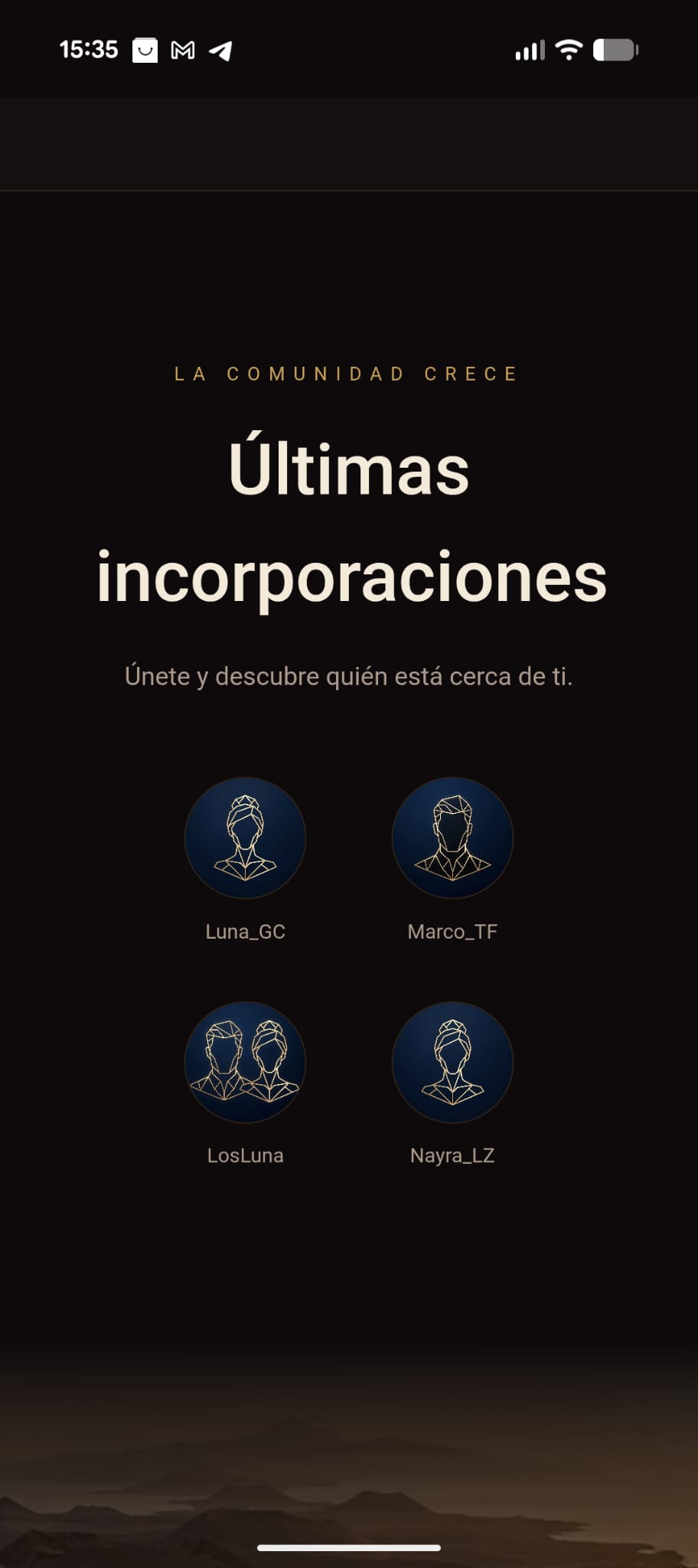 Captura de pantalla de Contactos, tercera vista