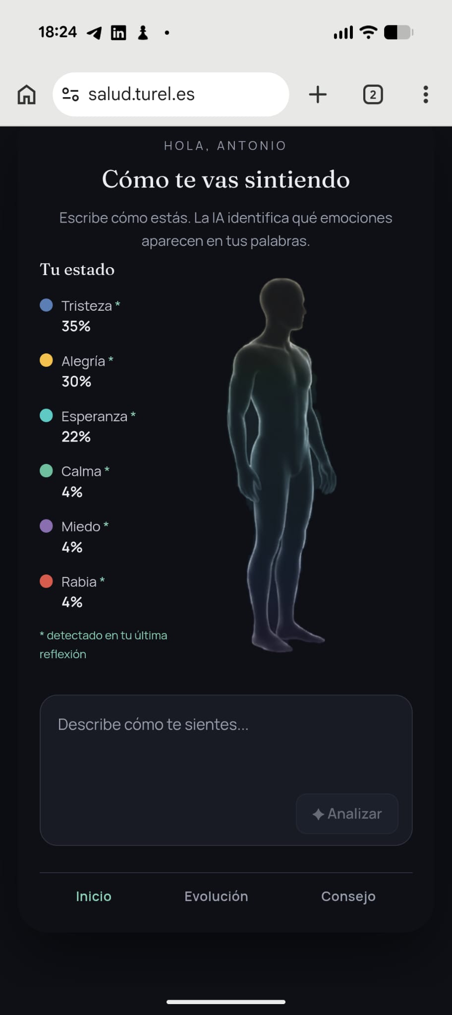 Captura de pantalla de Emociones, vista adicional
